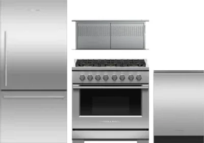 4 Piece Package Includes Refrigerator, Range, Hood And Dishwasher